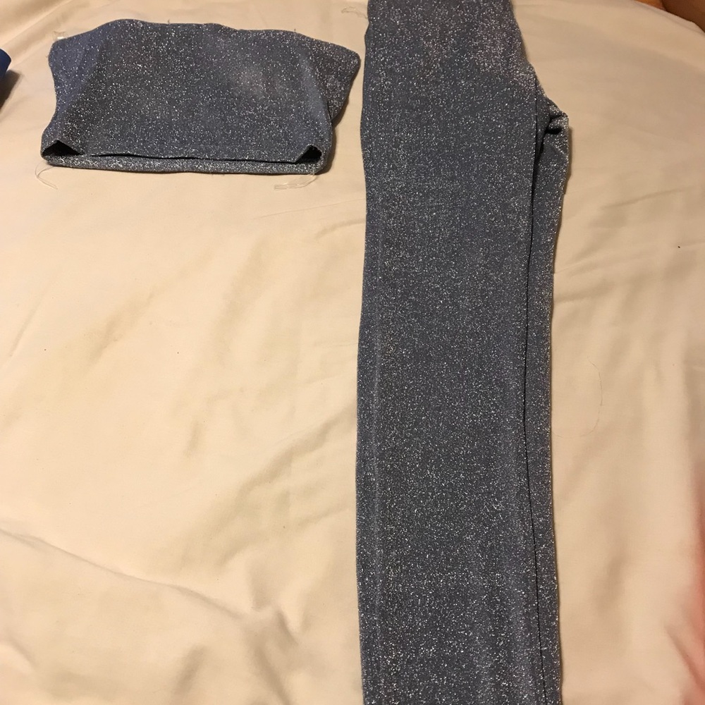 Two piece sexy crop top and pant set